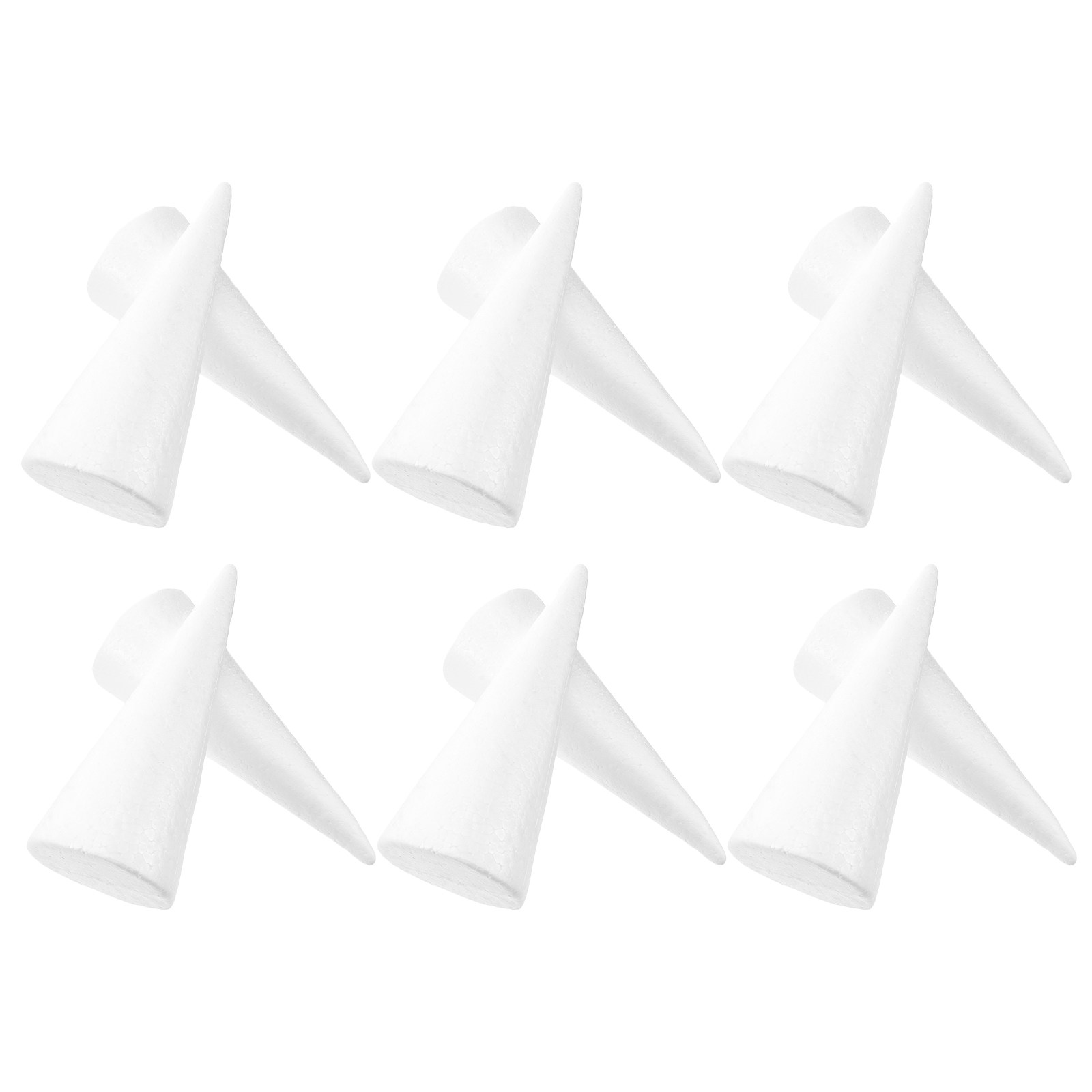 Art And Craft Xmas Tree - 12Pcs Foam Cones White Polystyrene Craft