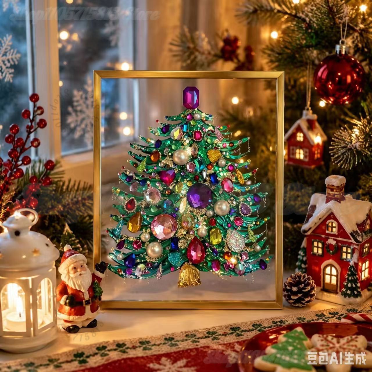 Art And Craft Xmas Tree - DIY Jeweled Christmas Tree Art Kit
