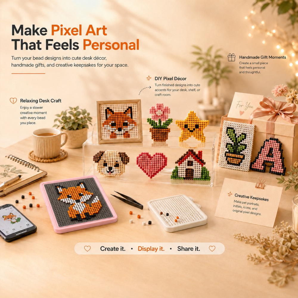 Art Craft Kits - LED Smart Fuse Bead Pegboard, App