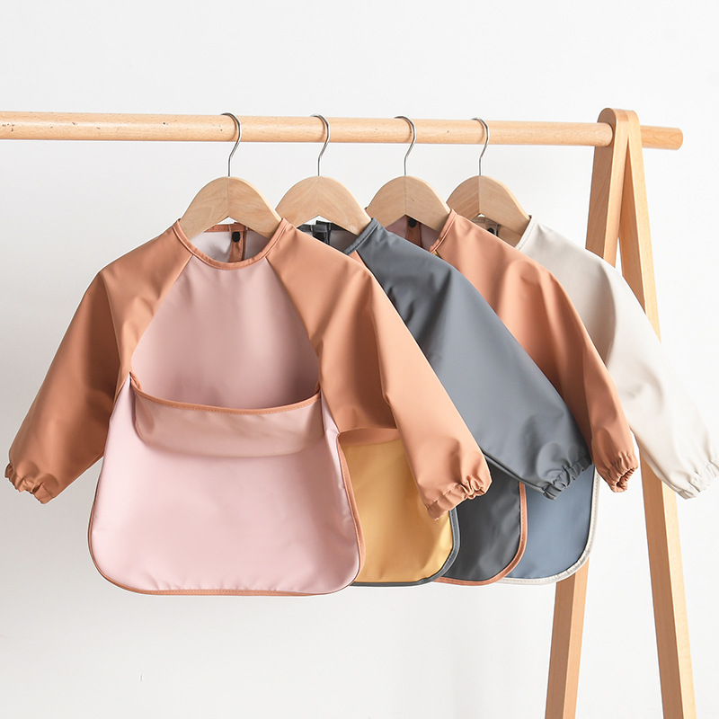 Kids Baby Long Sleeved PU Bibs - Art Craft Girl 评论和价格