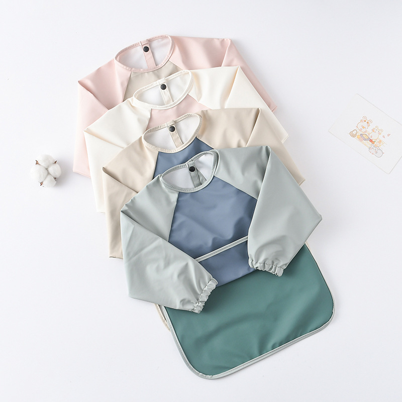 Kids Baby Long Sleeved PU Bibs - Art Craft Girl 评论和价格