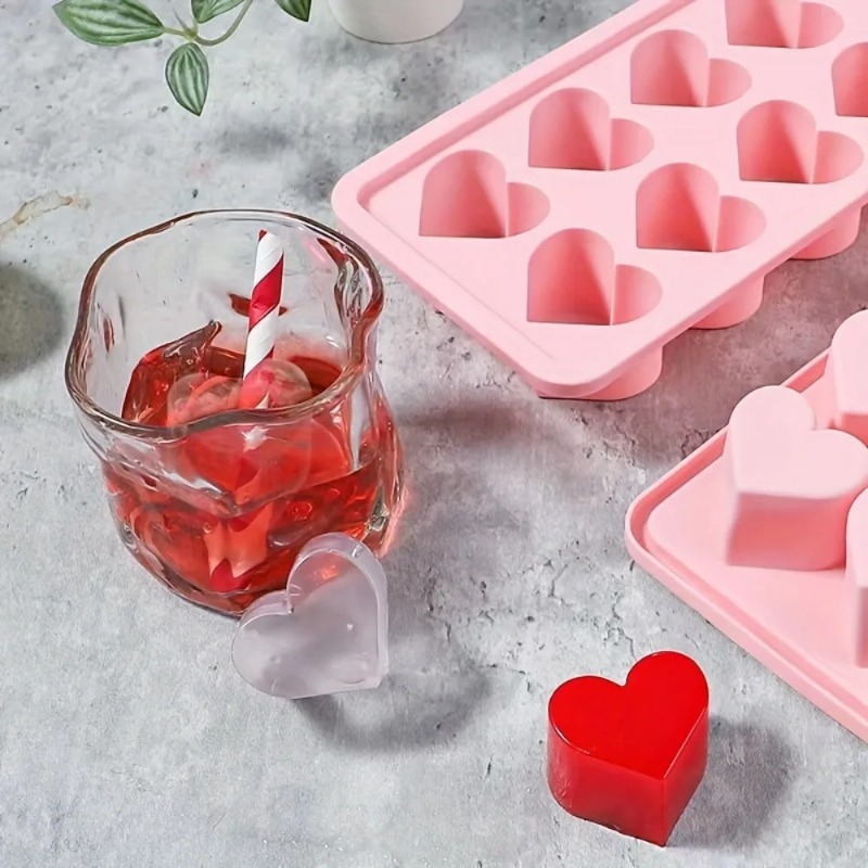 1pcs Heart-shaped Ice Cube Mol - Art Craft Ice Cream 评论和价格