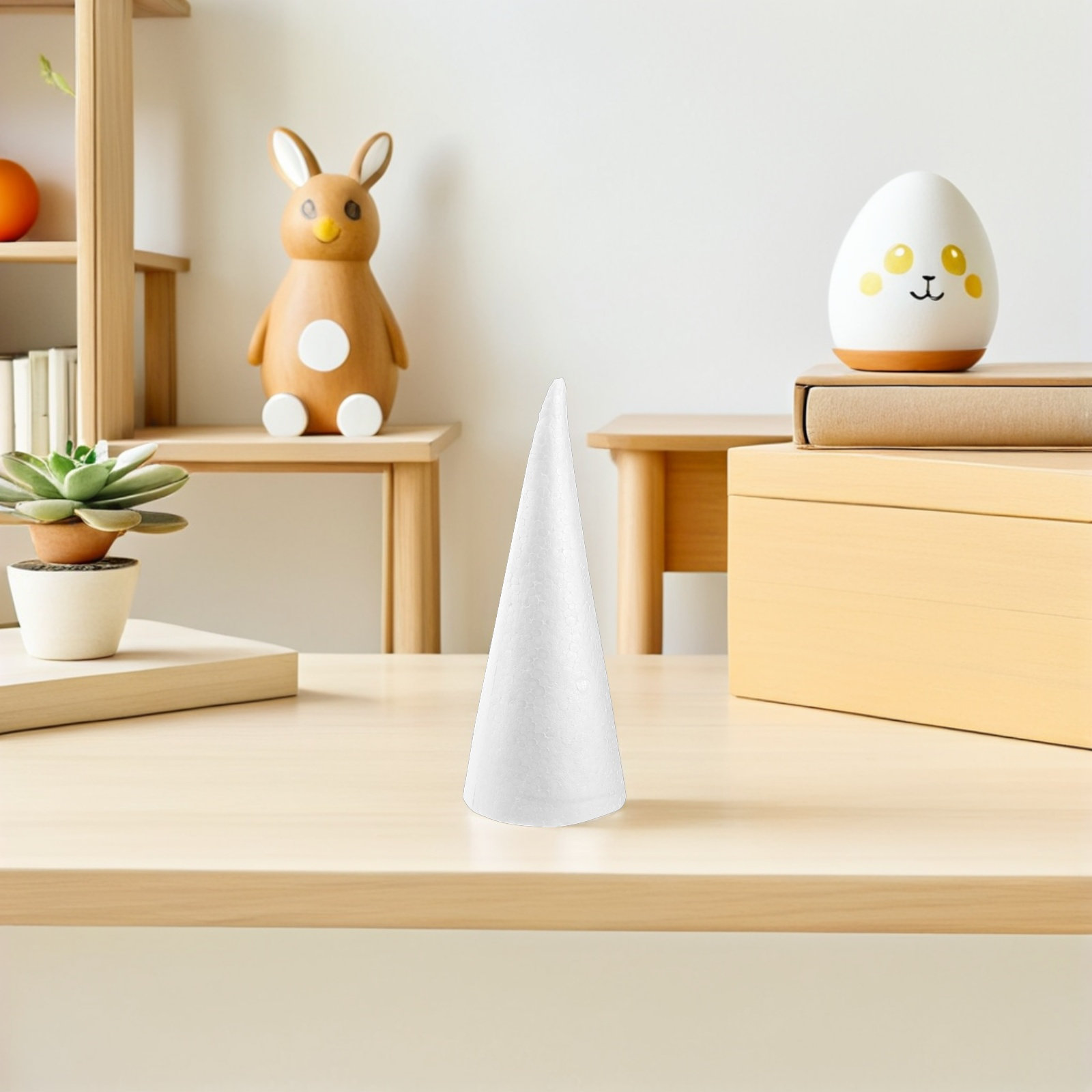 12Pcs Foam Cones White Polysty - Art And Craft Xmas Tree 评论和价格