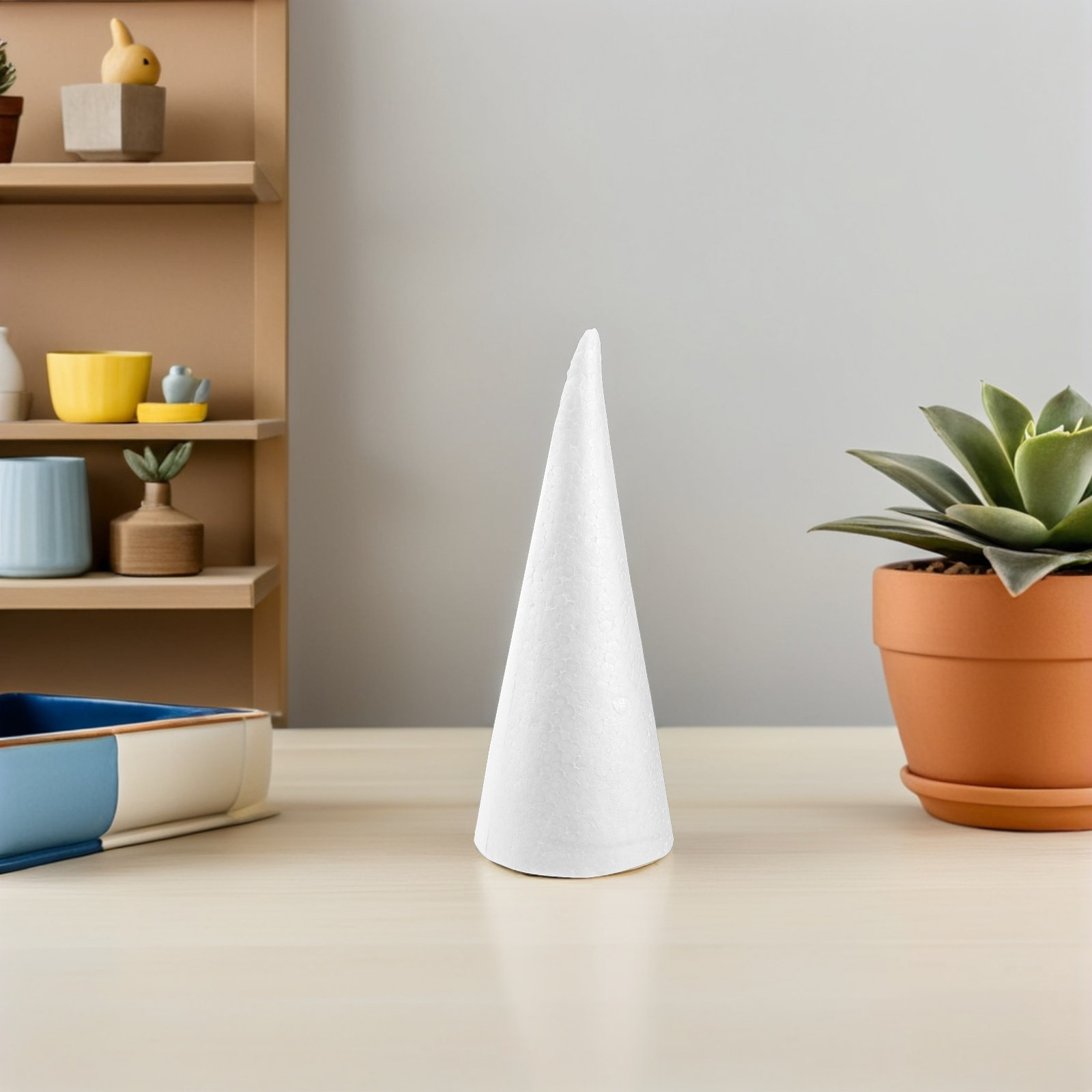 12Pcs Foam Cones White Polysty - Art And Craft Xmas Tree 评论和价格
