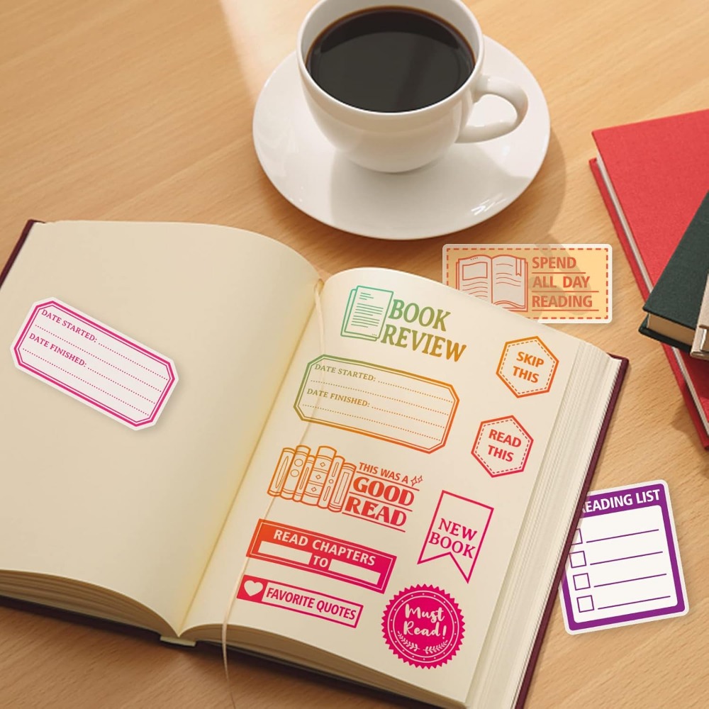 Book Reading Label Clear Stamp - Rubber Stamp Blank 评论和价格