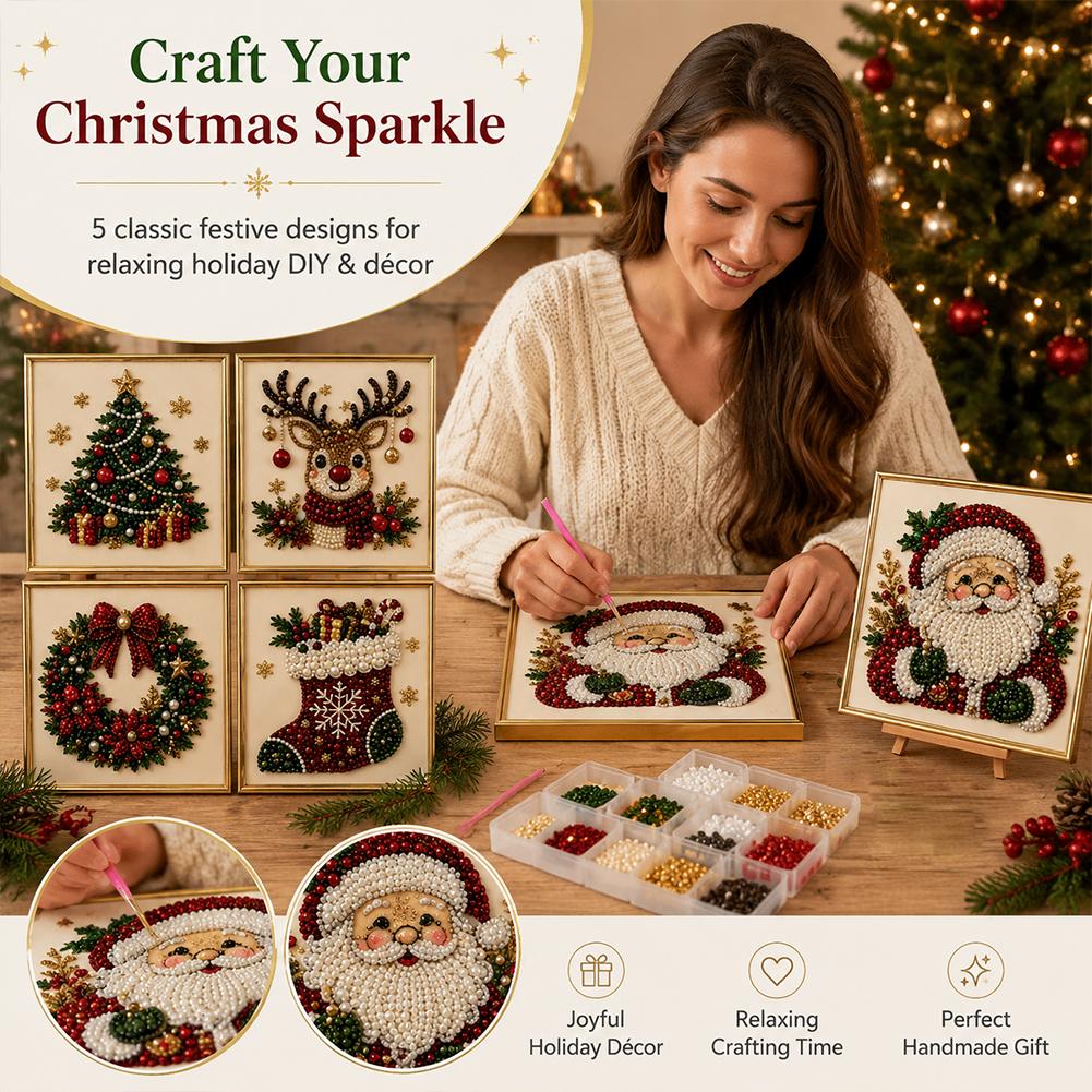 Christmas Santa Claus Pearl Ar - Art Craft For Kids 评论和价格