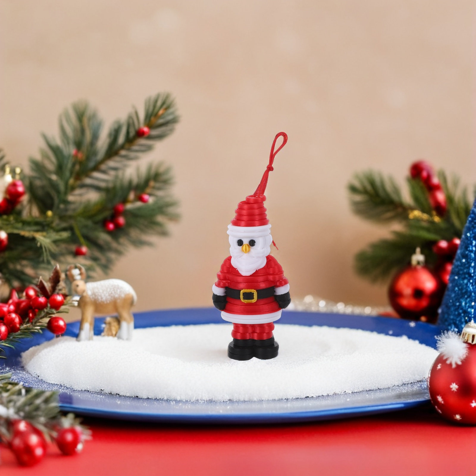 1Set Button Art Santa Ornament - Art And Craft Xmas Tree 评论和价格