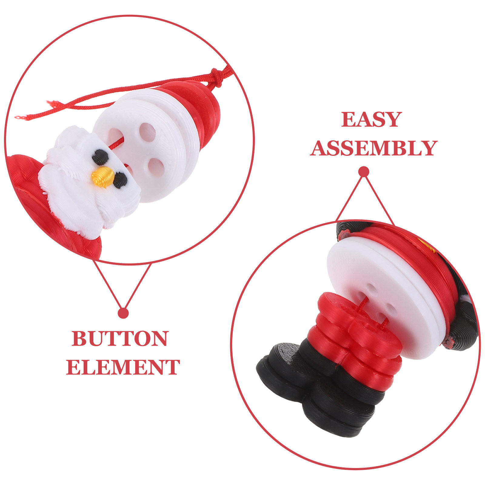 1Set Button Art Santa Ornament - Art And Craft Xmas Tree 评论和价格
