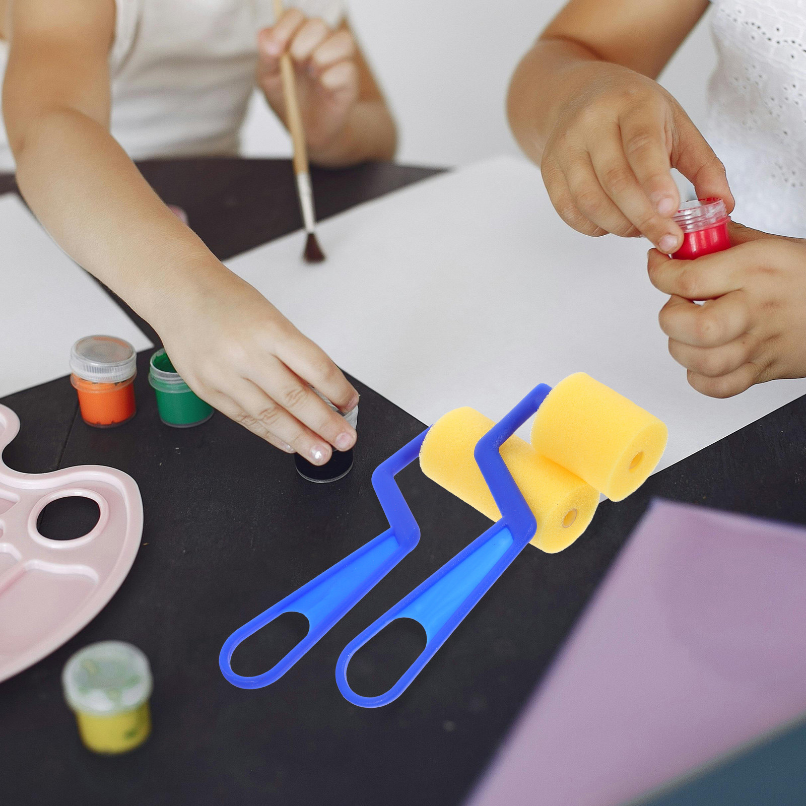 2Pcs Kids Painting Sponge Brus - Art Craft For Kids 评论和价格