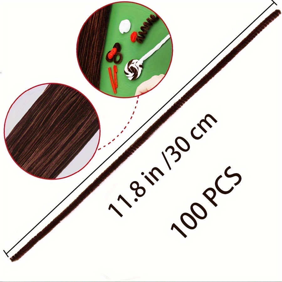 100 Pcs Coffee Pipe Cleaners,P - Art Craft For Kids 评论和价格