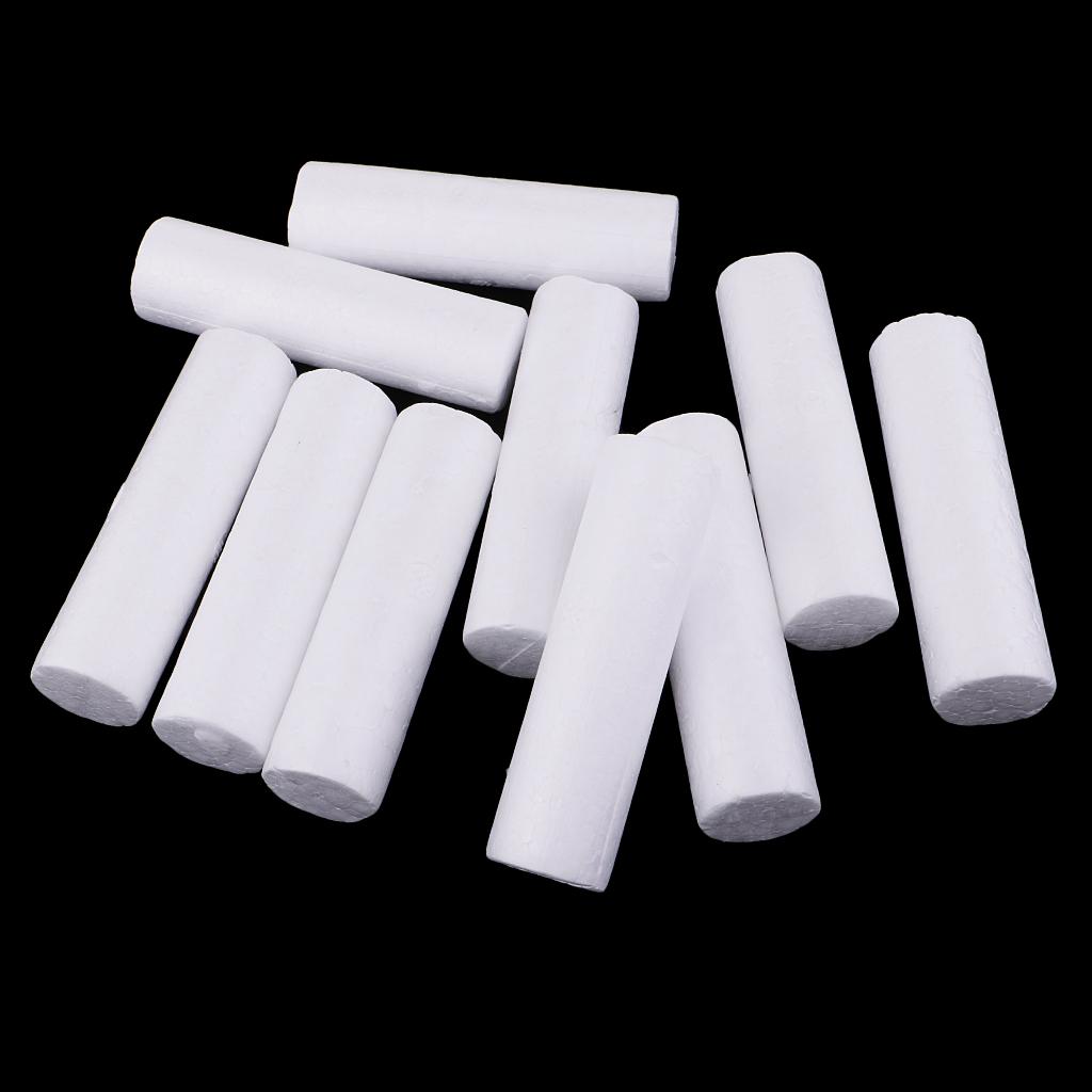 10 Pieces Blank White Cylinder - Art Craft For Kids 评论和价格