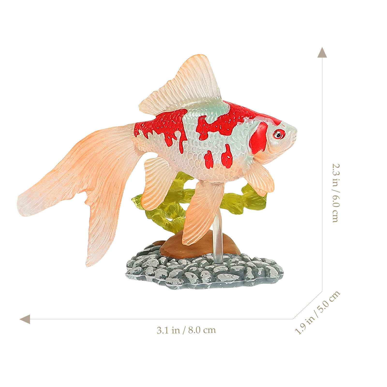 6Pcs Goldfish Simulation Figur - Art Craft For Kids 评论和价格