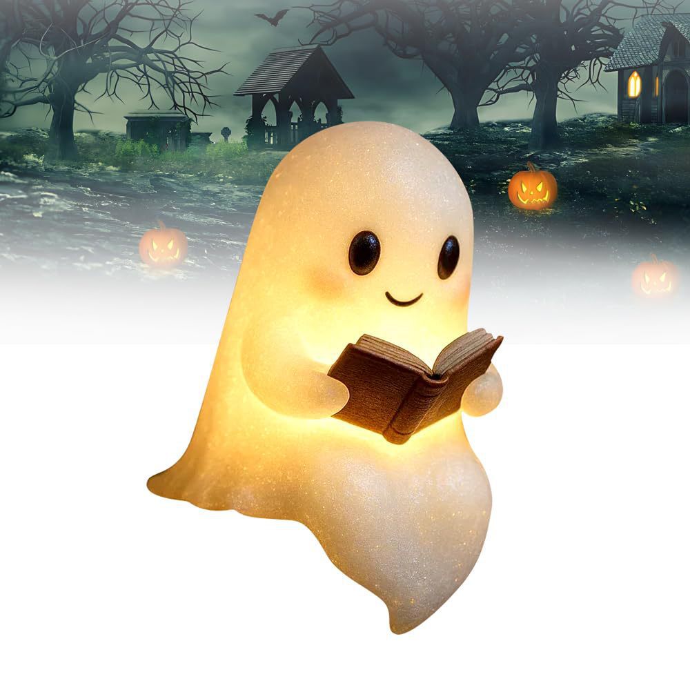 New Cute Ghost Reading Book La - Art Craft Books 评论和价格