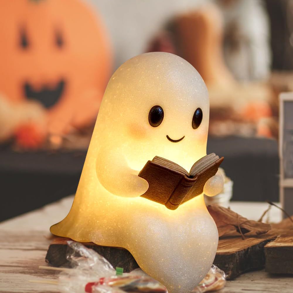 New Cute Ghost Reading Book La - Art Craft Books 评论和价格