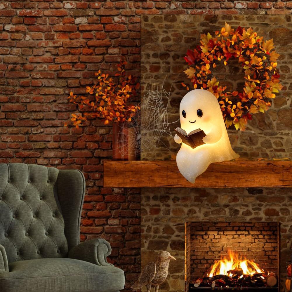 New Cute Ghost Reading Book La - Art Craft Books 评论和价格