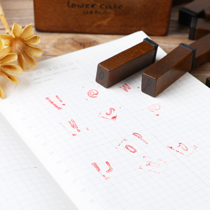 28Pcs/Box Alphabet Stamps Vint - Rubber Stamp Blank 评论和价格