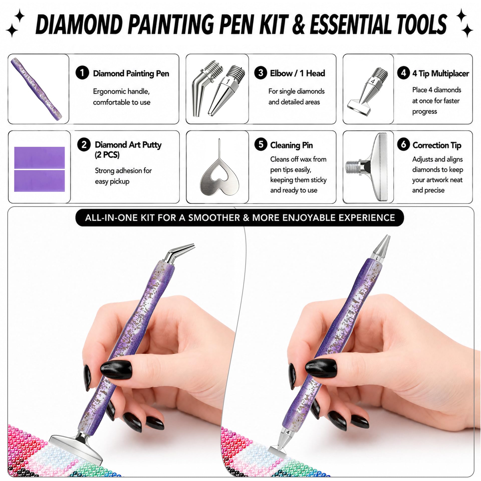 Diamond painting art pen, with - Art Craft For Adults 评论和价格