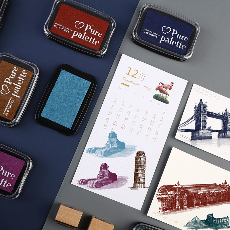 12 Colors Large Size Vintage I - Rubber Stamp Blank 评论和价格