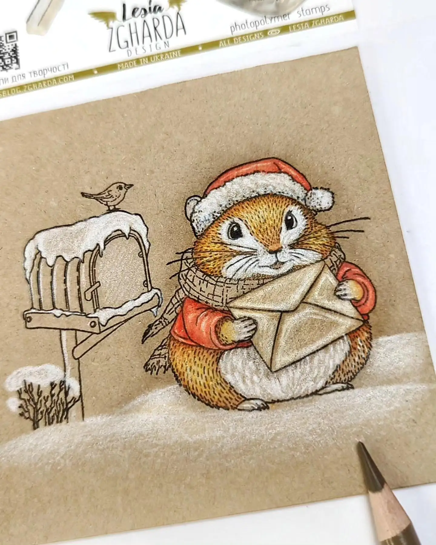 Penguin Mailbox Hollowed Reind - Rubber Stamp Blank 评论和价格
