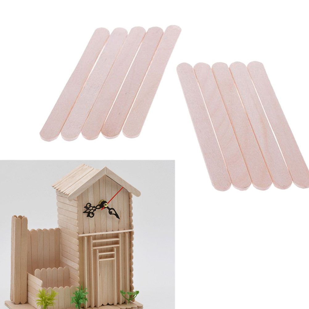 400Pcs Wood Craft Sticks Natur - Art Craft Ice Cream 评论和价格
