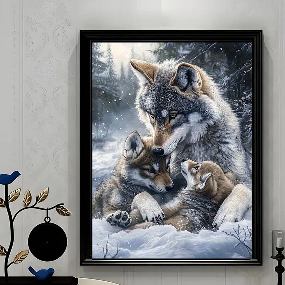 Wolf Family Diamond Painting S - Art Craft For Adults 评论和价格