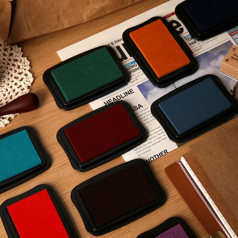 12 Colors Vintage Solid Color  - Rubber Stamp Blank 评论和价格