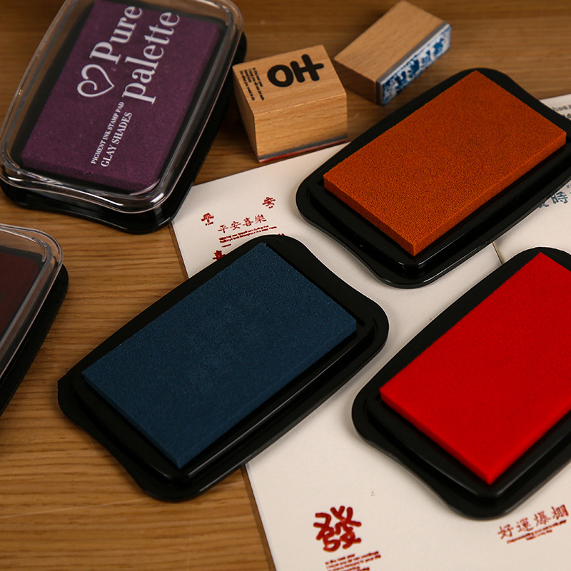 12 Colors Vintage Solid Color  - Rubber Stamp Blank 评论和价格