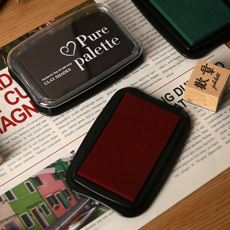 12 Colors Vintage Solid Color  - Rubber Stamp Blank 评论和价格