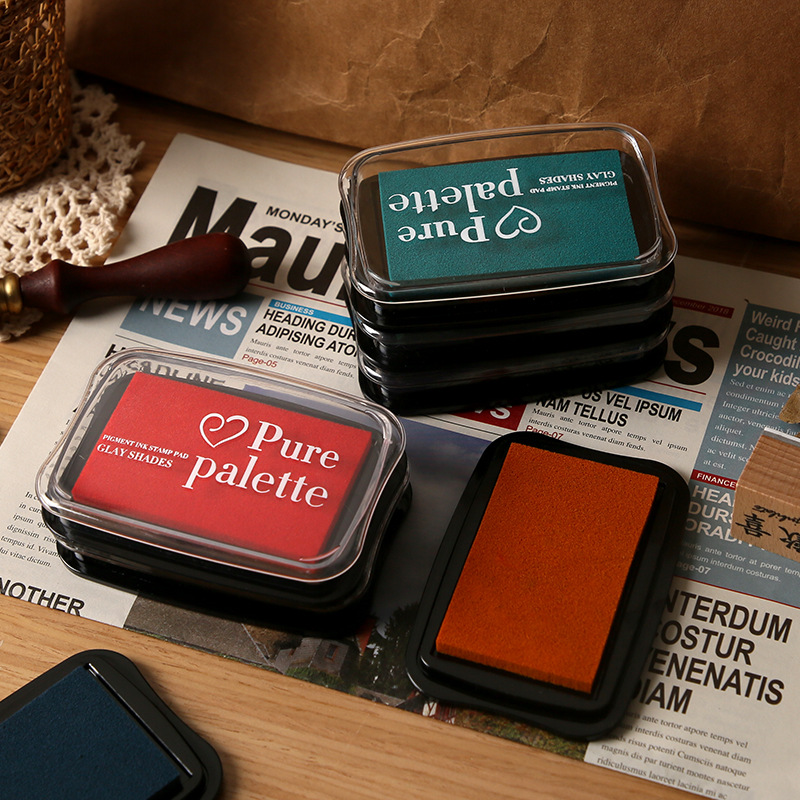 12 Colors Vintage Solid Color  - Rubber Stamp Blank 评论和价格