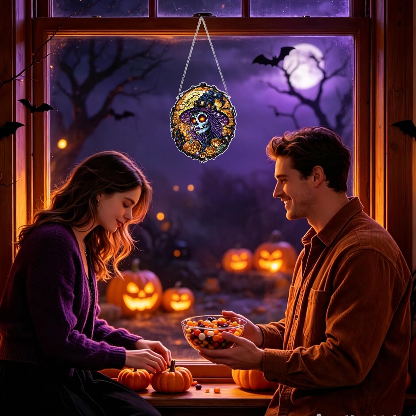 Rhinestone Painting Kit Hallow - Art Craft Halloween 评论和价格