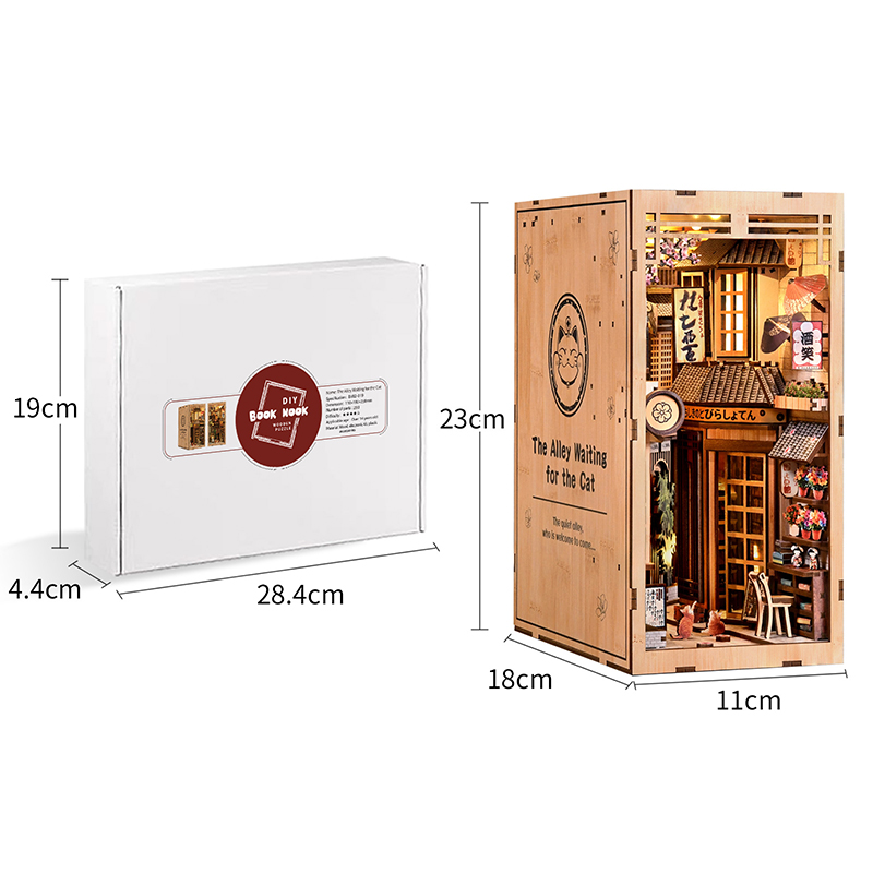 LED Wooden Book Nook Kit DIY 3 - Art Craft Books 评论和价格