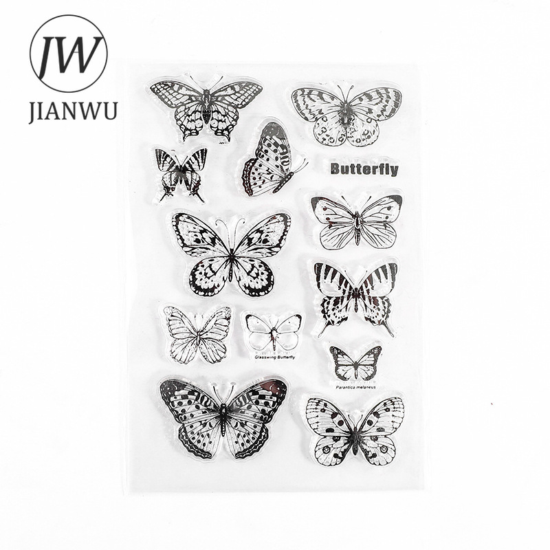 JIANWU Minimalist Black White  - Rubber Stamp Blank 评论和价格