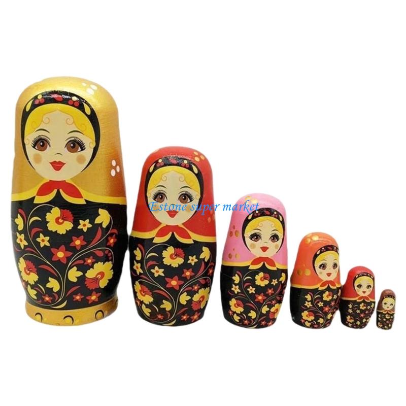 090B 6 Layer Russian Nesting D - Art Craft Girl 评论和价格