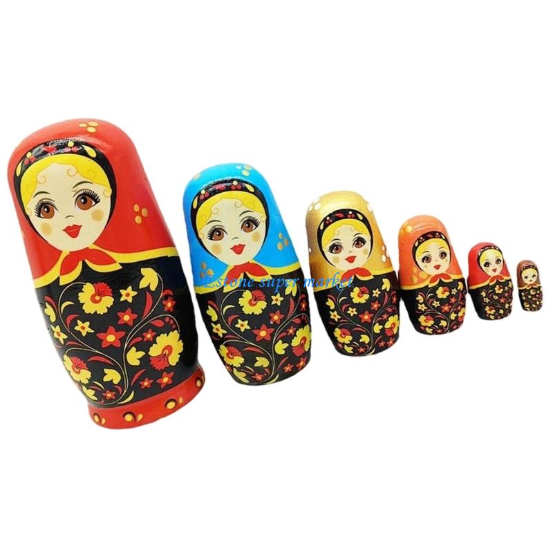 090B 6 Layer Russian Nesting D - Art Craft Girl 评论和价格