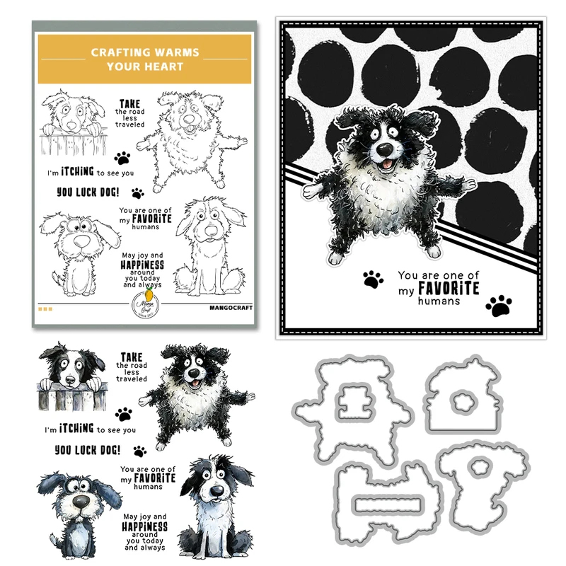 Paws And Funny Pet Dogs Cuttin - Rubber Stamp Blank 评论和价格