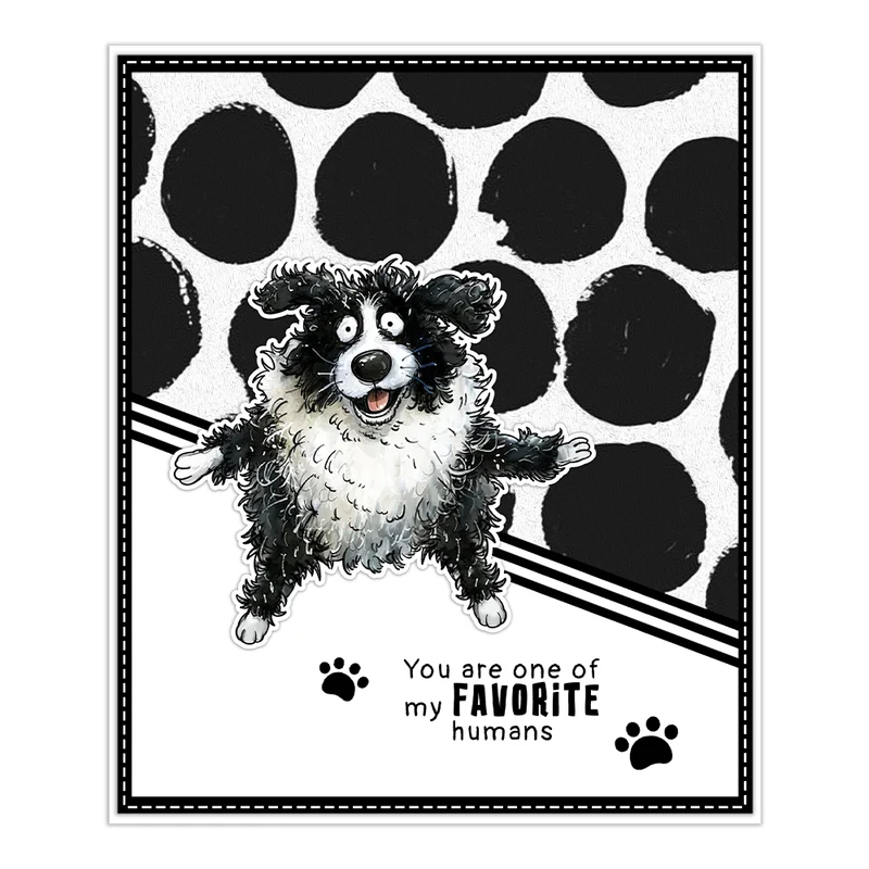 Paws And Funny Pet Dogs Cuttin - Rubber Stamp Blank 评论和价格