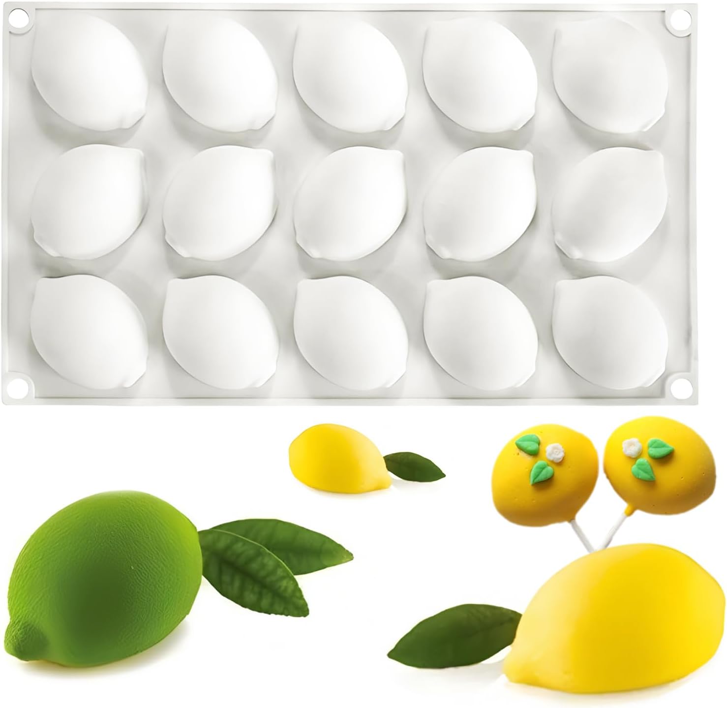 15-Cavity Silicone Lemon Mold  - Art Craft Ice Cream 评论和价格