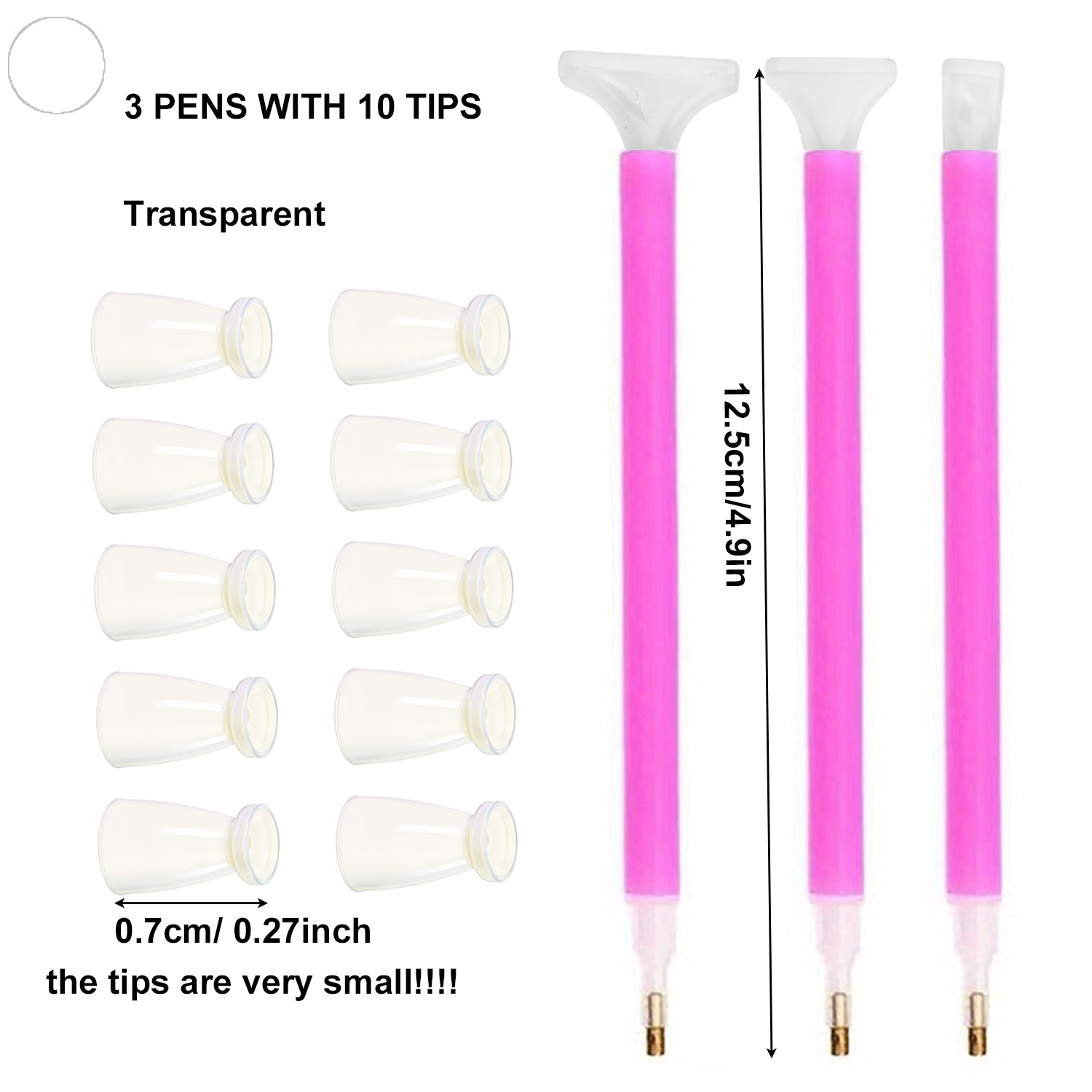10 Silicone Tips & 3 Pens Diam - Art Craft Kits 评论和价格