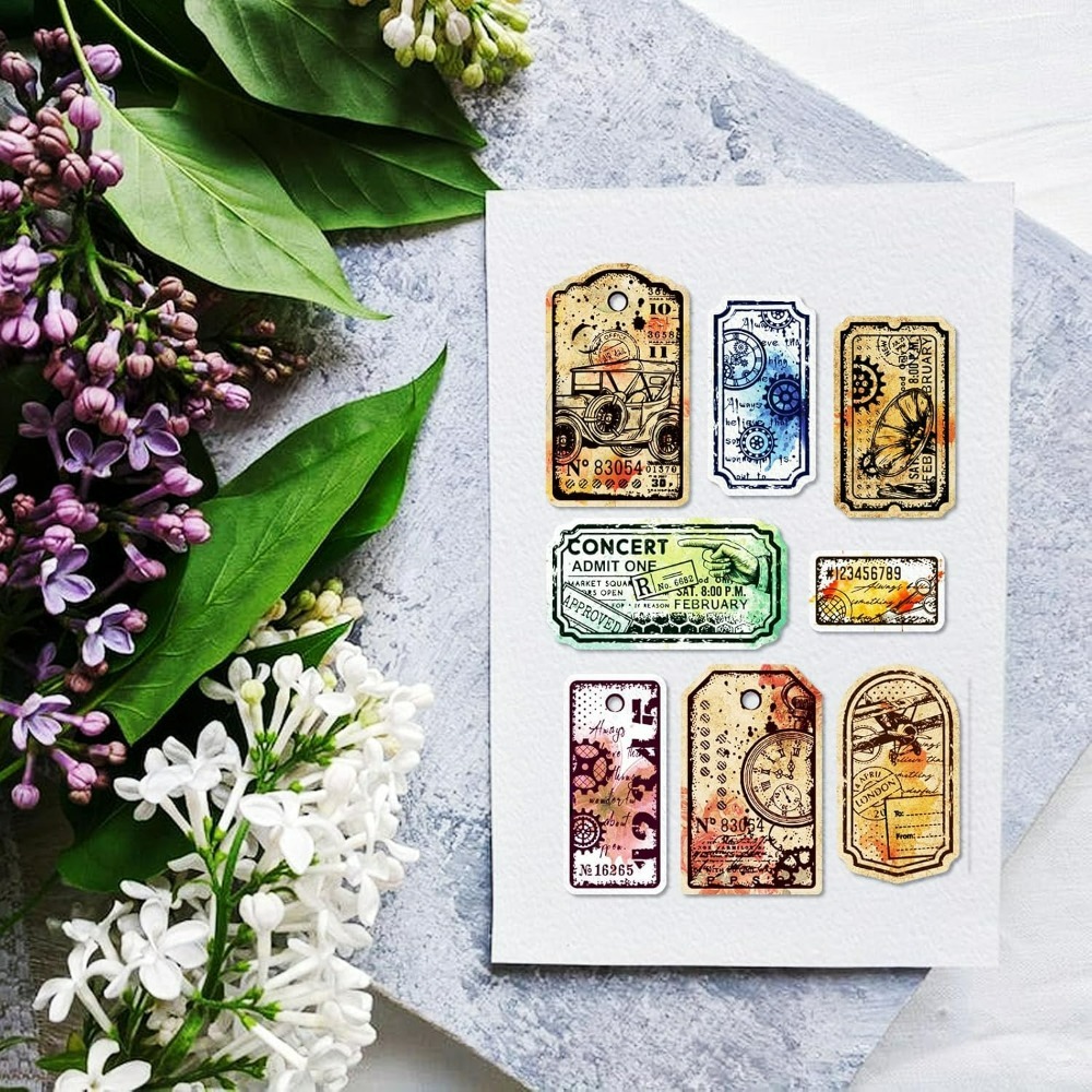 Retro Steampunk Label Clear St - Rubber Stamp Blank 评论和价格