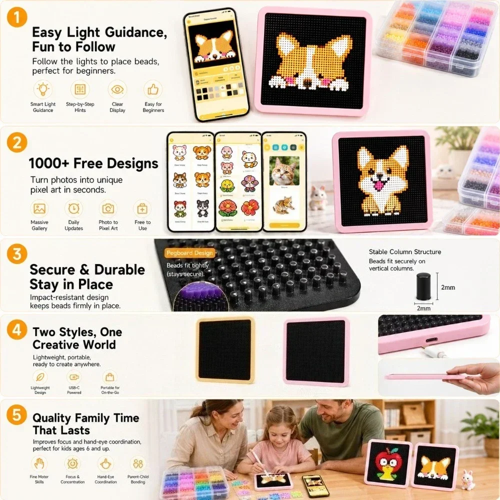 LED Smart Fuse Bead Pegboard,  - Art Craft Kits 评论和价格