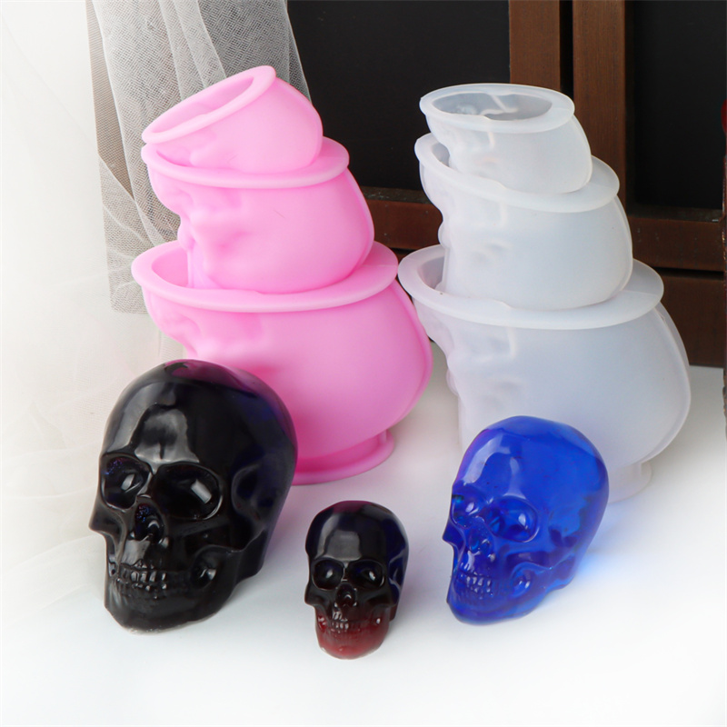 White and Pink Skull Candle Mo - Art Craft Halloween 评论和价格